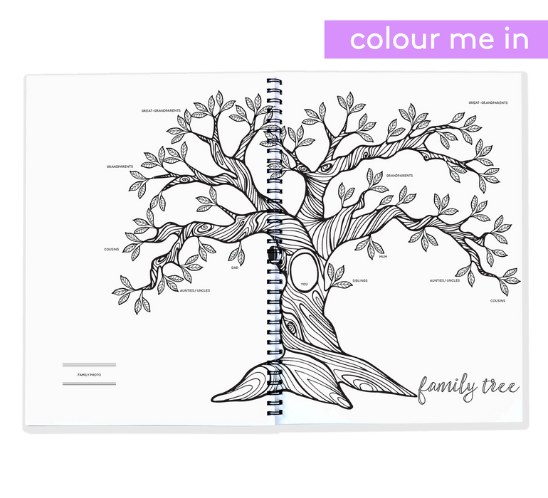 Blueberry Co Colour Me In Baby Book