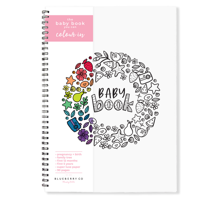 Blueberry Co Colour Me In Baby Book