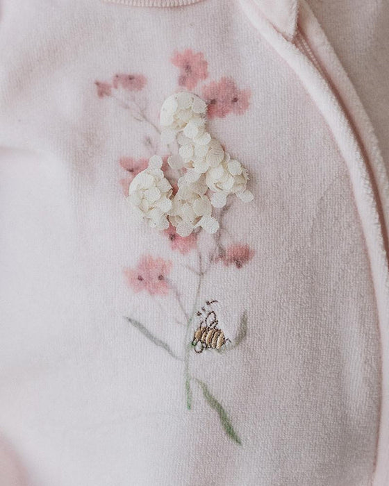 Bébé Nancy Velour Zip Onesie