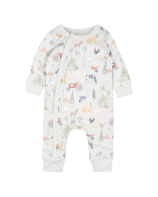 Bebe Chester Print Zip Romper