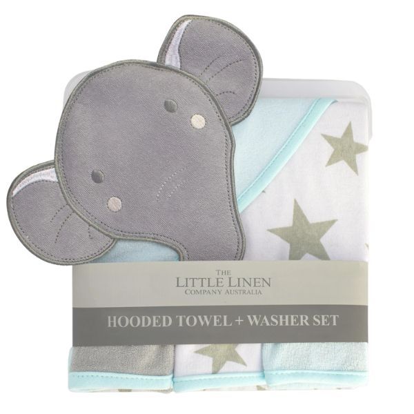 The Little Linen Company Hooded Towel + Washers